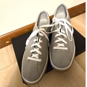 Rothy's "The Lace Up" Sneaker in Gray In Perfect Preowned Condition